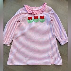 Stitchy Fish Christmas Dress 2t